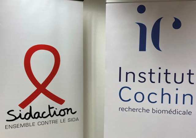 Logos Sidaction et Institut Cochin